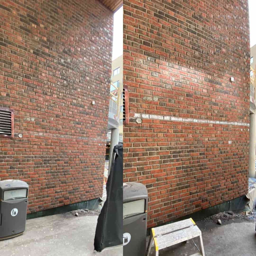 Fjerning av graffiti i Lillestrøm – laser renser teglvegg uten kjemikalier